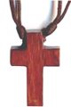 Wooden Cross Necklace C2L - Shalom